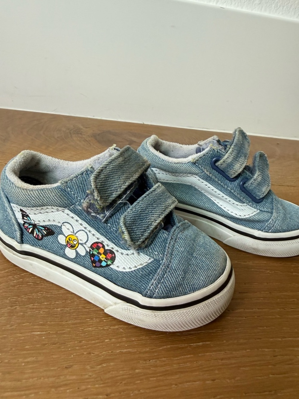 Vans Velcro Denim Sneakers shoes - 5C